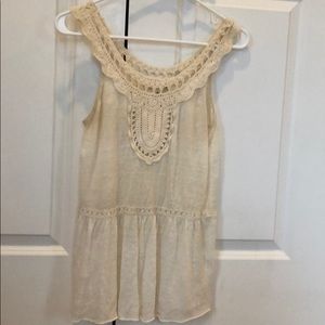 Banana Republic Crochet detail tank top